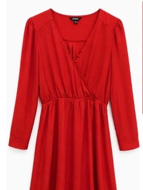 Women’s Express Satin Red Cocktail Dress - Medium